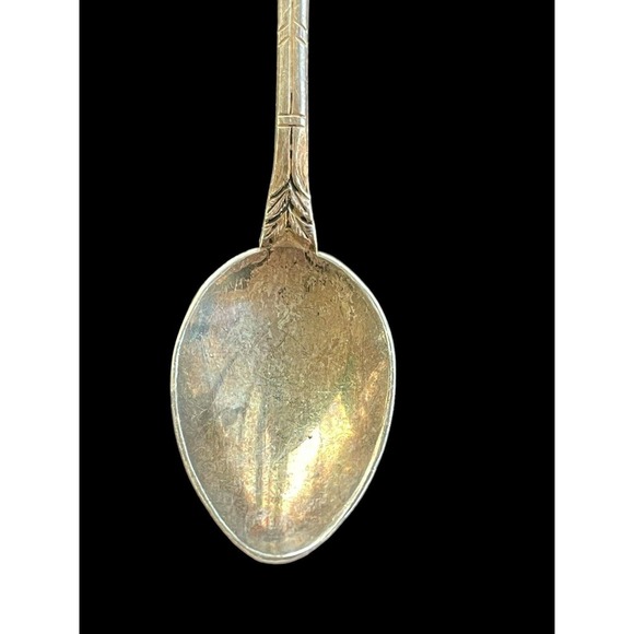Antiko 100 Souvenir Spoon Collector Hallmarked Silver Plated No Enamel Emblem - Picture 3 of 6